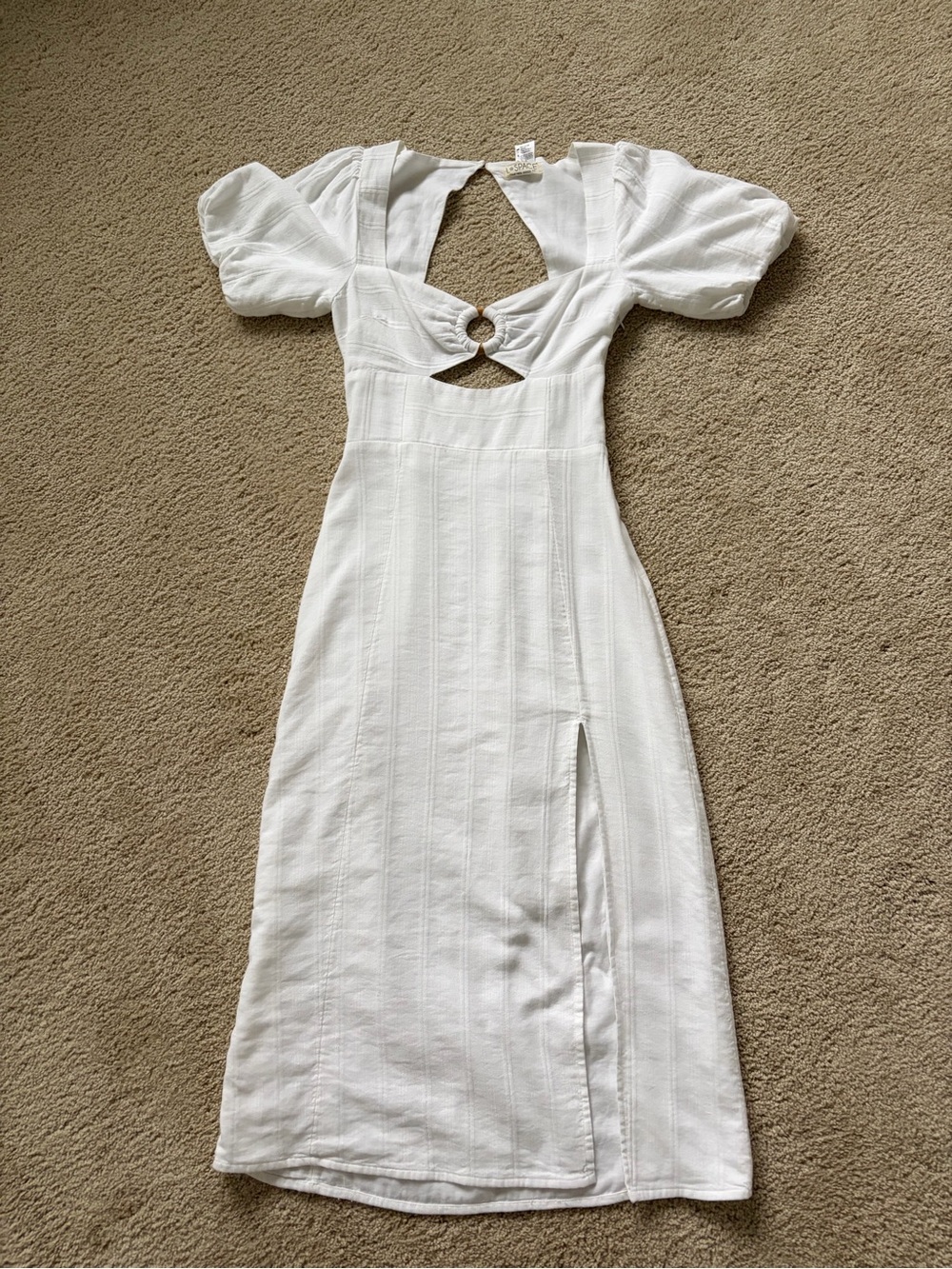 l*space Sienna Midi Linen Dress In White